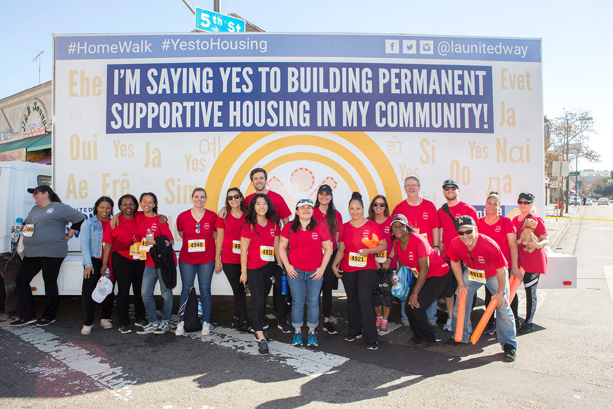 Hilton Foundation Staff supporting Yes to Housing!